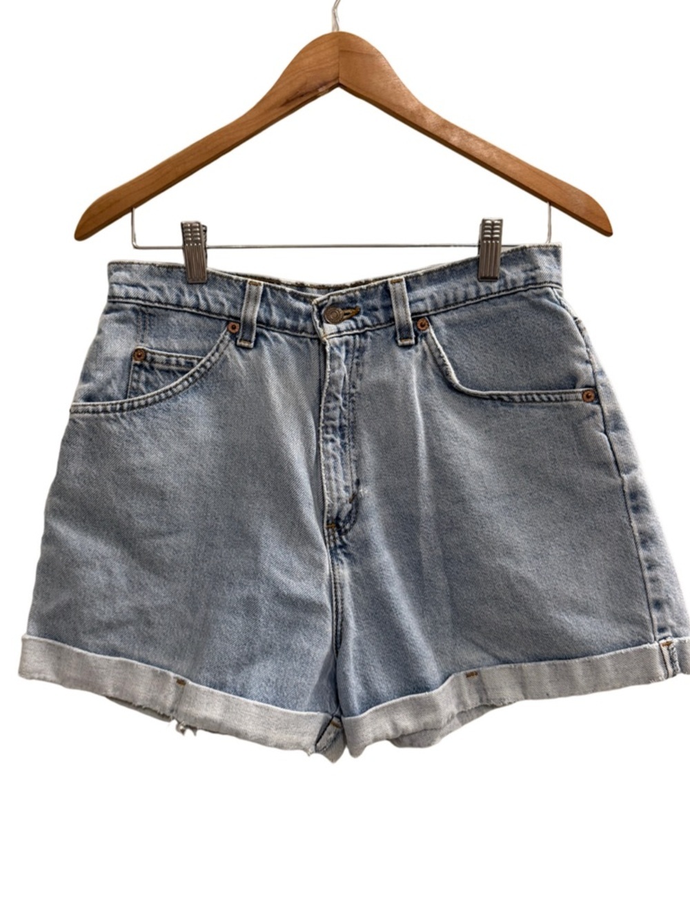 Vintage 1990s Levi’s 954 Orange Tab Denim Shorts Size 11 Made in USA - Picture 4 of 10